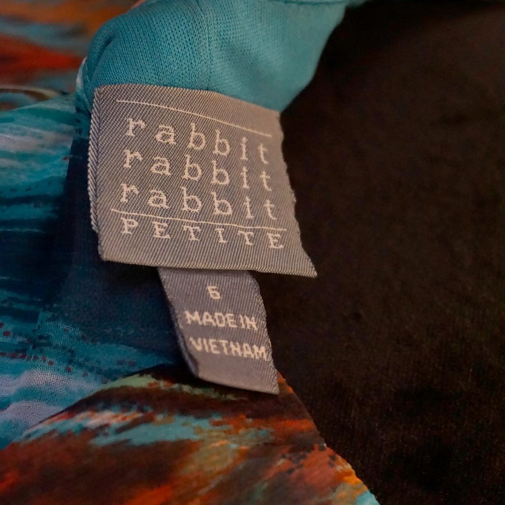 Zig Zag Patterned Multi-Color Midi Dress by Rabbit - Picture 5 of 7